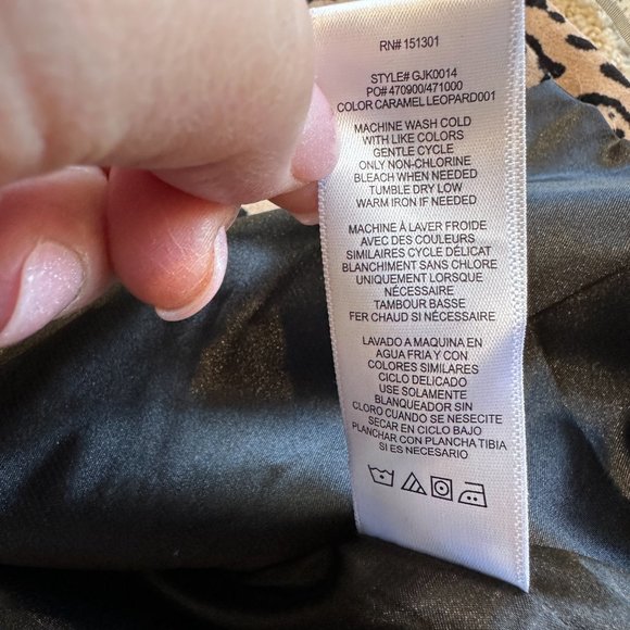 Good American Velvet Leopard Blazer Jacket Animal Print Neutral Career SMALL - Picture 13 of 15